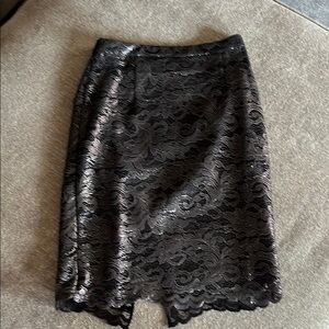 White House Black Market Black Lace Pencil Skirt